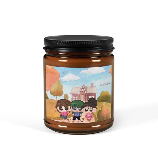 Sophie and Friends Scented Amber Soy Candle - "Home Sweet Home"