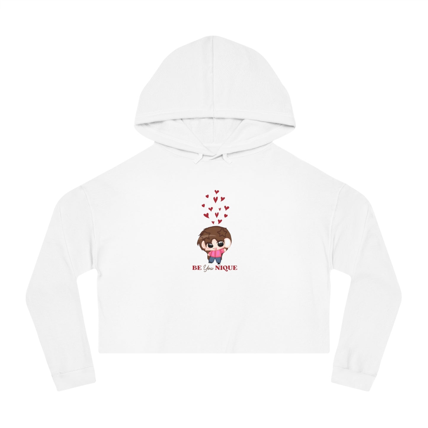 Sophie Cropped Hooded Sweatshirt - "Be You Nique"