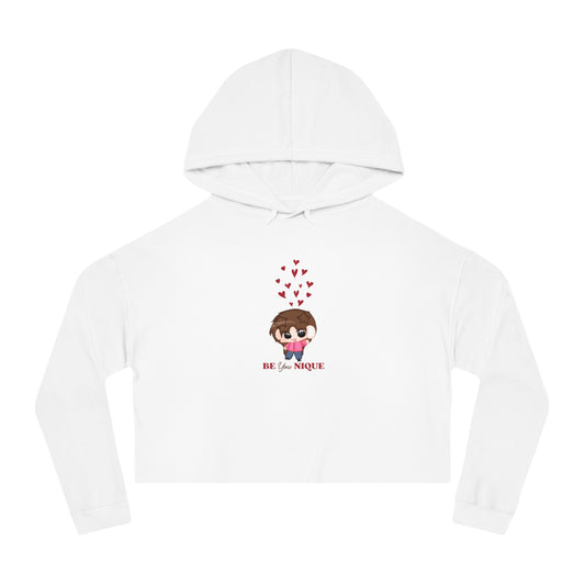 Sophie Cropped Hooded Sweatshirt - "Be You Nique"