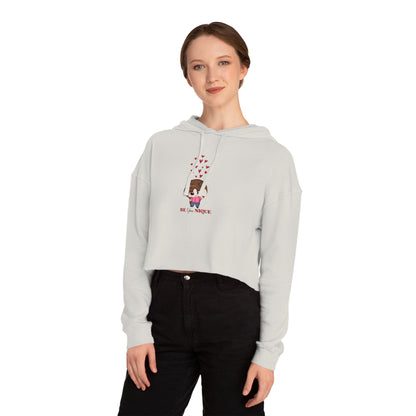 Sophie Cropped Hooded Sweatshirt - "Be You Nique"