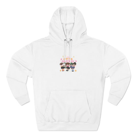 Sophie and Friends Three-Panel Fleece Hoodie - Just The Right Ones Design