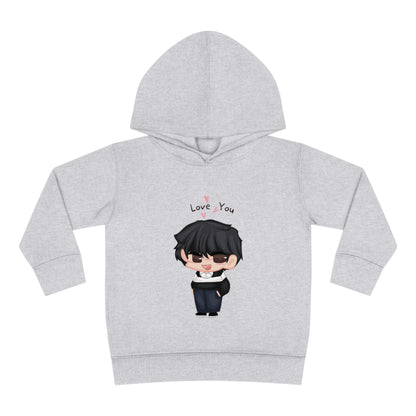 Toddler Pullover Fleece Hoodie - "Love You"