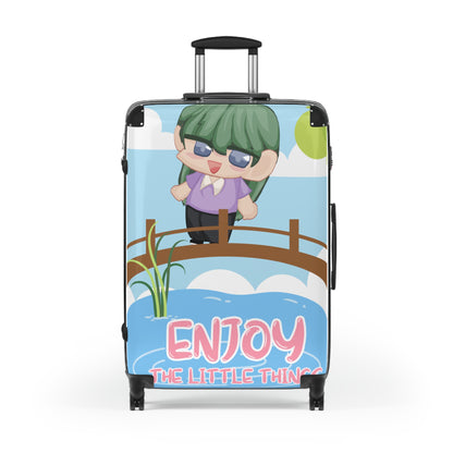 Hyacinth Suitcase - "Enjoy The Little Things"