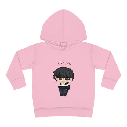 Toddler Pullover Fleece Hoodie - "Love You"