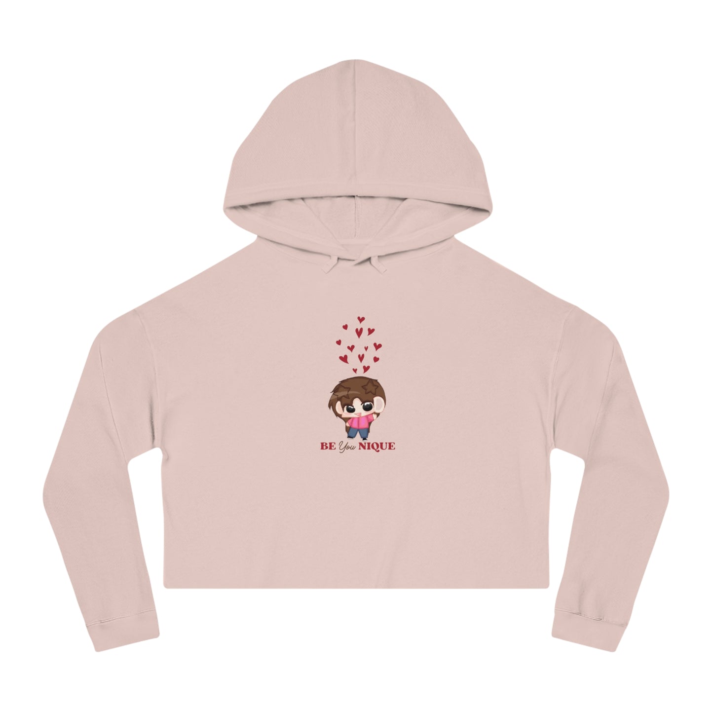 Sophie Cropped Hooded Sweatshirt - "Be You Nique"