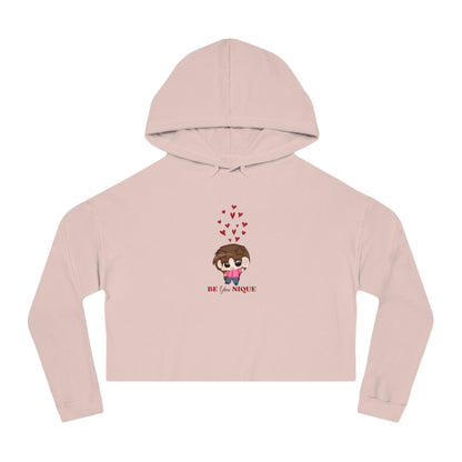 Sophie Cropped Hooded Sweatshirt - "Be You Nique"