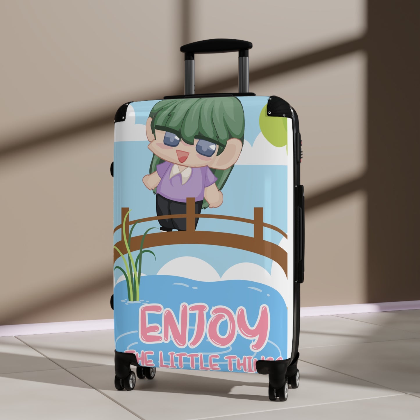 Hyacinth Suitcase - "Enjoy The Little Things"