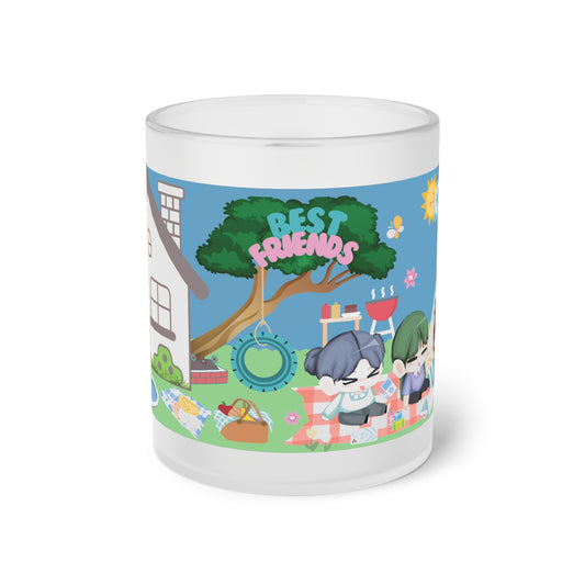 Frosted Glass Mug - BFF Design