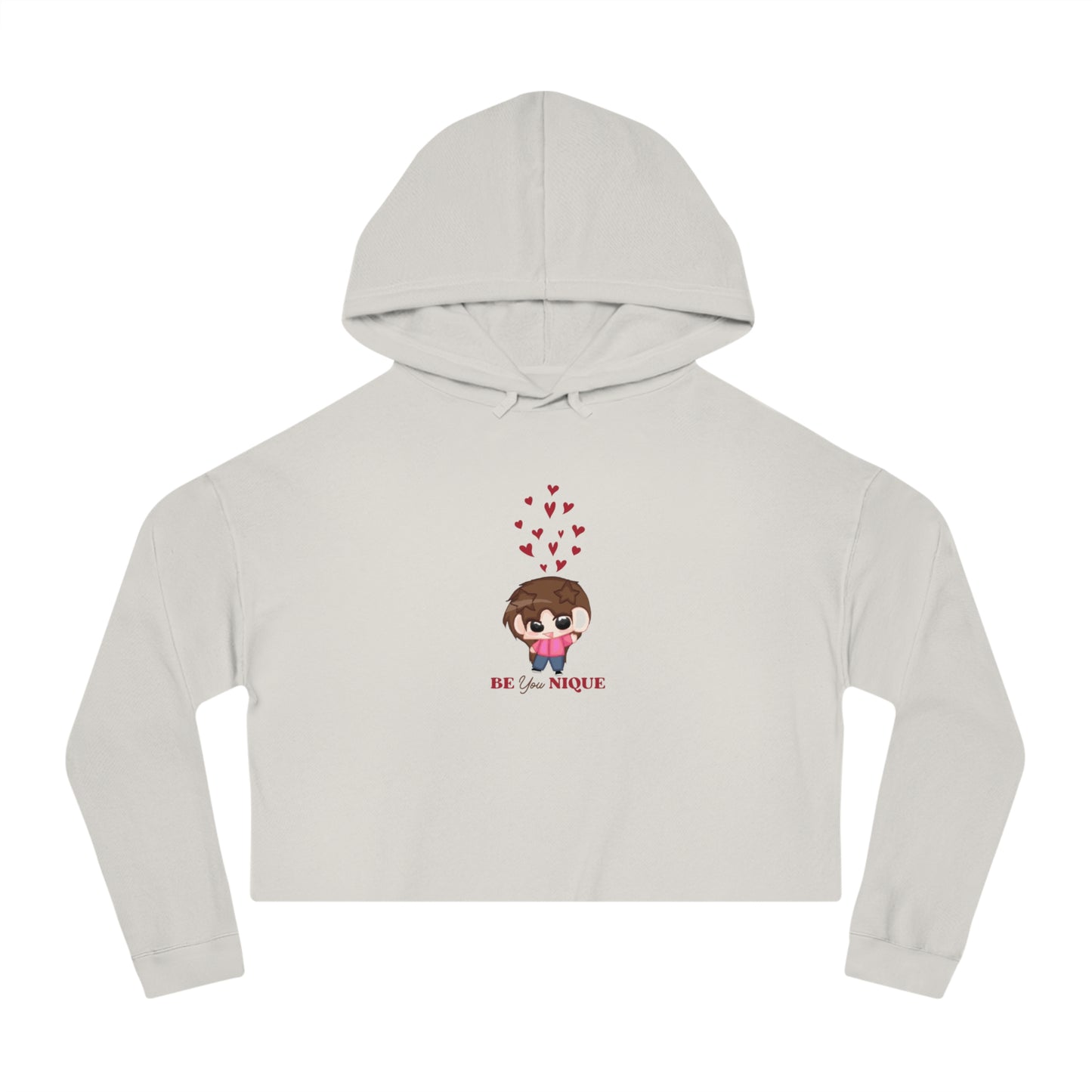 Sophie Cropped Hooded Sweatshirt - "Be You Nique"