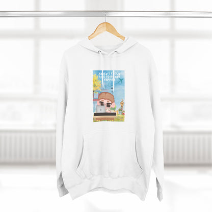 Three-Panel Fleece Hoodie - Happier Life Design